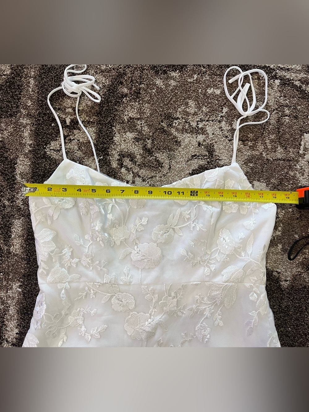 Park & Fifth White Lace Slip Dress - Picture 14 of 15